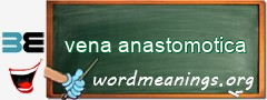 WordMeaning blackboard for vena anastomotica